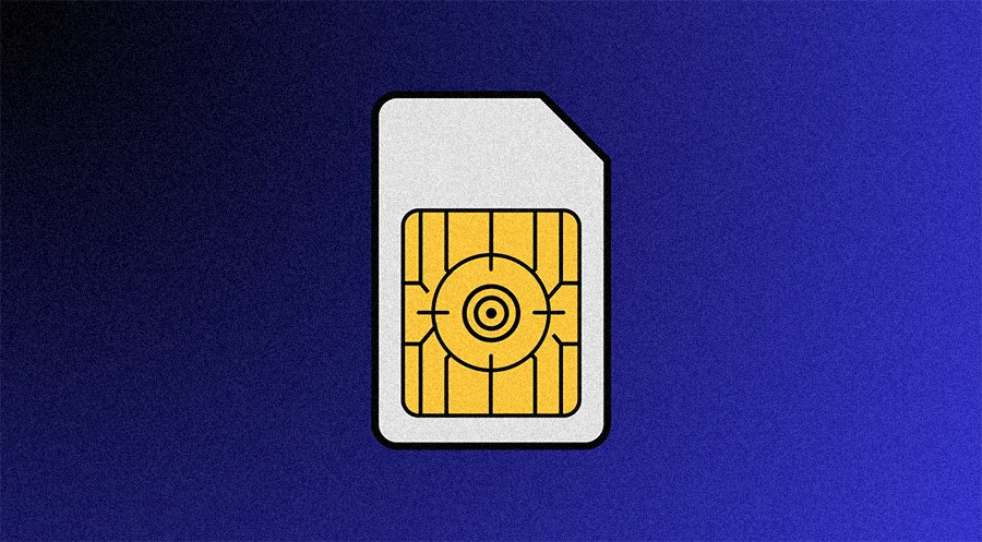 Devre simgeleriyle gösterilen SIM kart